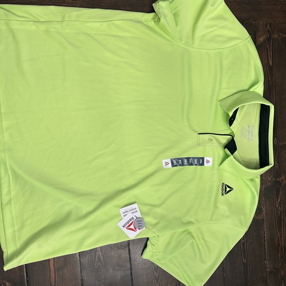 Reebok Men's Bright Green Polo Shirt